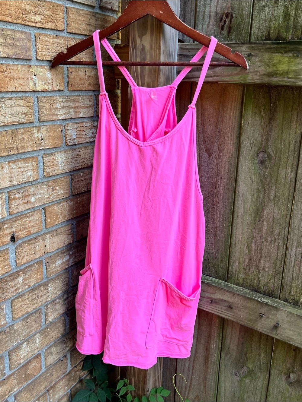 FP Movement by Free People Neon Pink HotShot Dress with Pockets